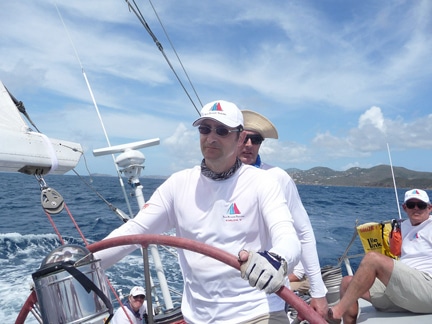 Tassos who is sailing a maxi yacht - he'll never forget this