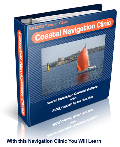navigation of a sailbaot near the coast