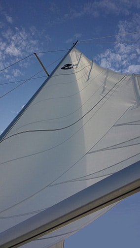 Back Winded Mainsail