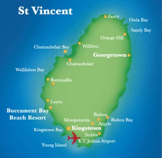 St Vincent Map