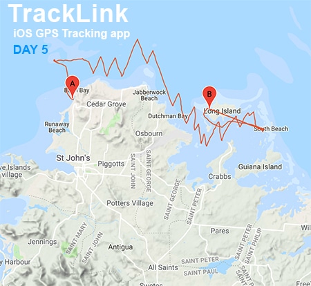 Day 5 Track Dickerson to Jumby Bay
