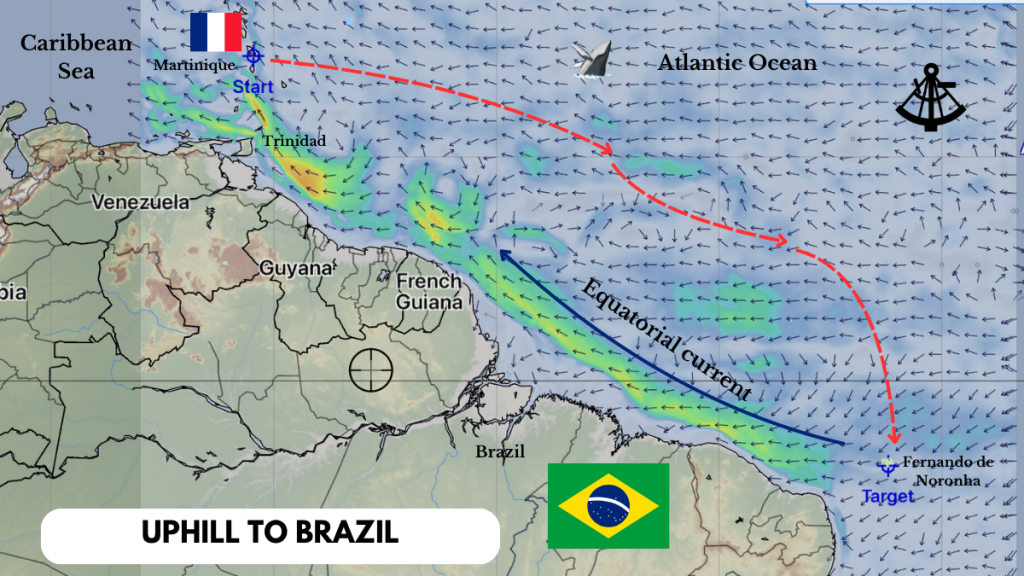 image of Uphill to Brazil 2200 NM - Blue Water Ocean Passage